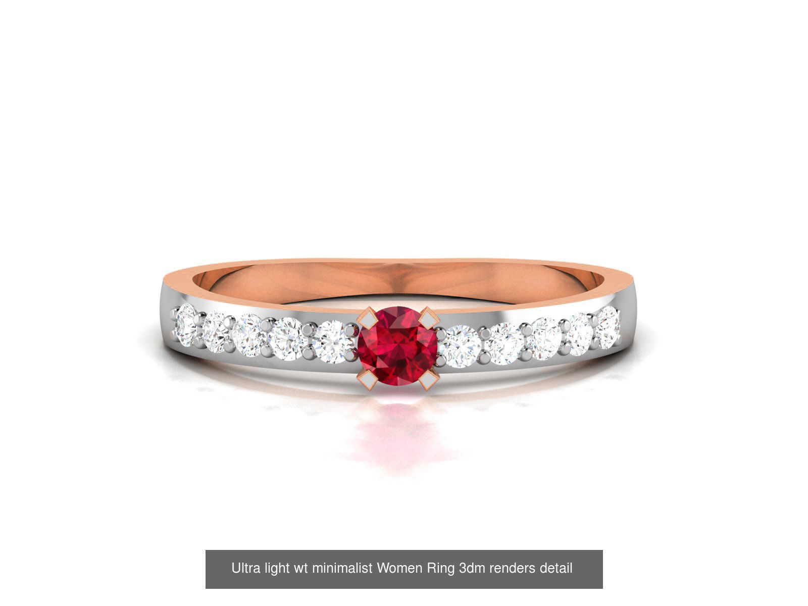 75 Ruby Diamond diamond ring 3dm renders details 3D Model Collection_46