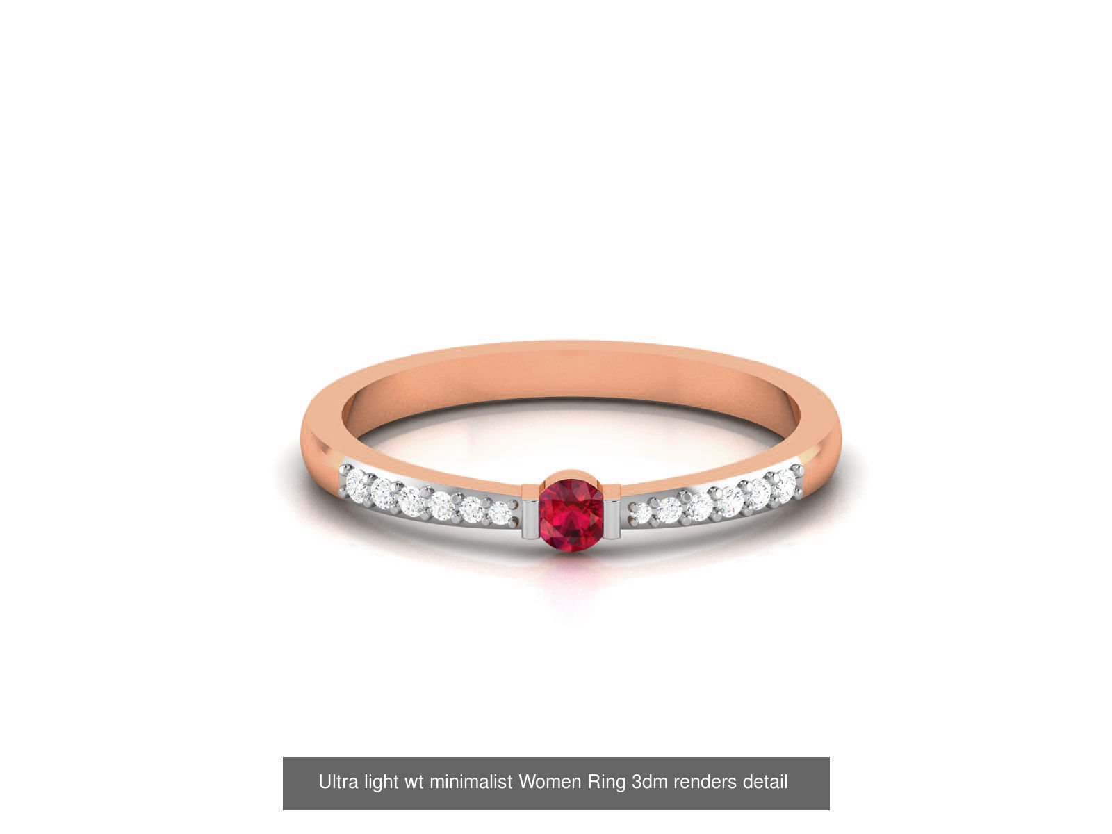 75 Ruby Diamond diamond ring 3dm renders details 3D Model Collection_60