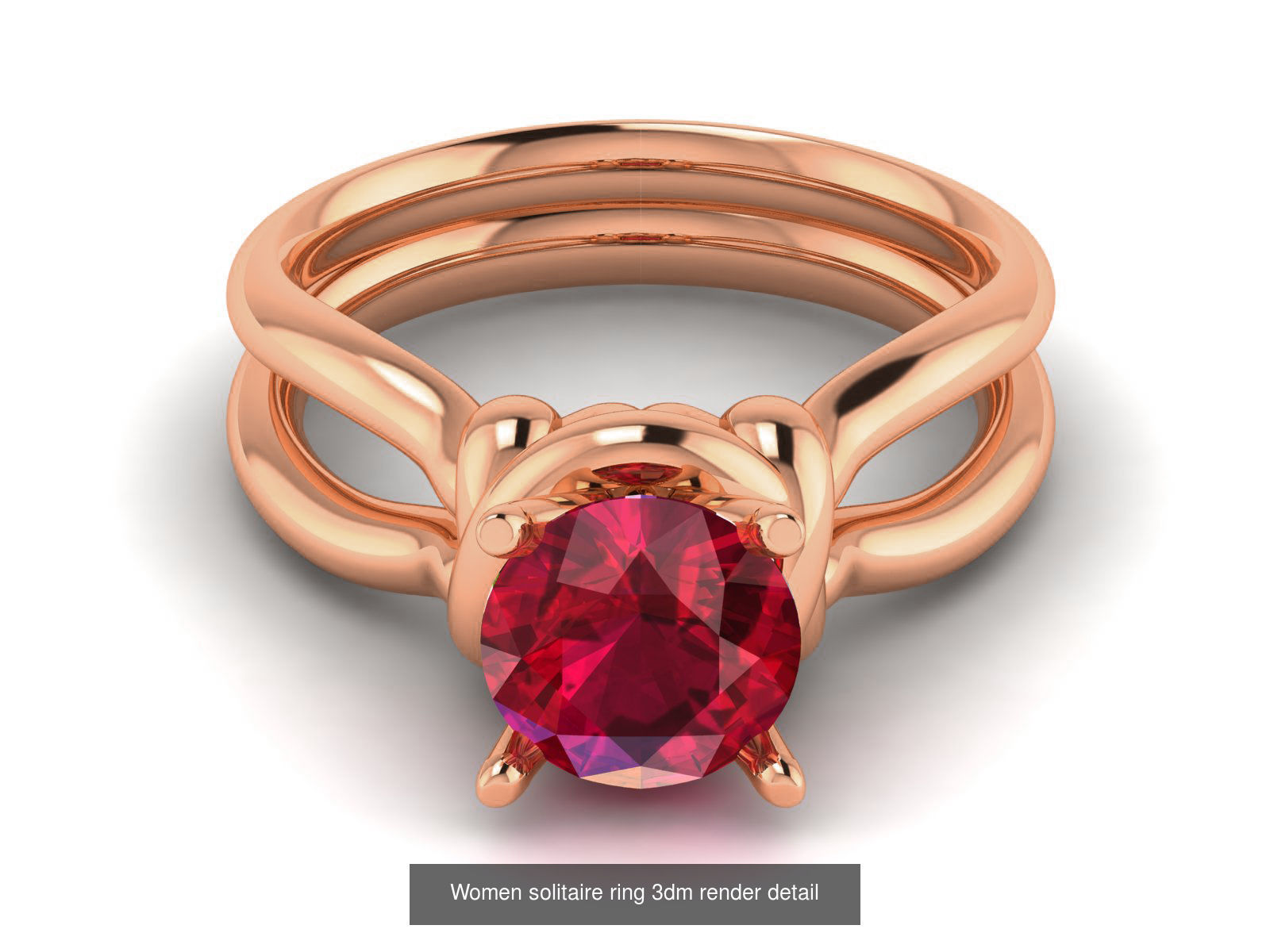 75 Ruby Diamond diamond ring 3dm renders details 3D Model Collection_69