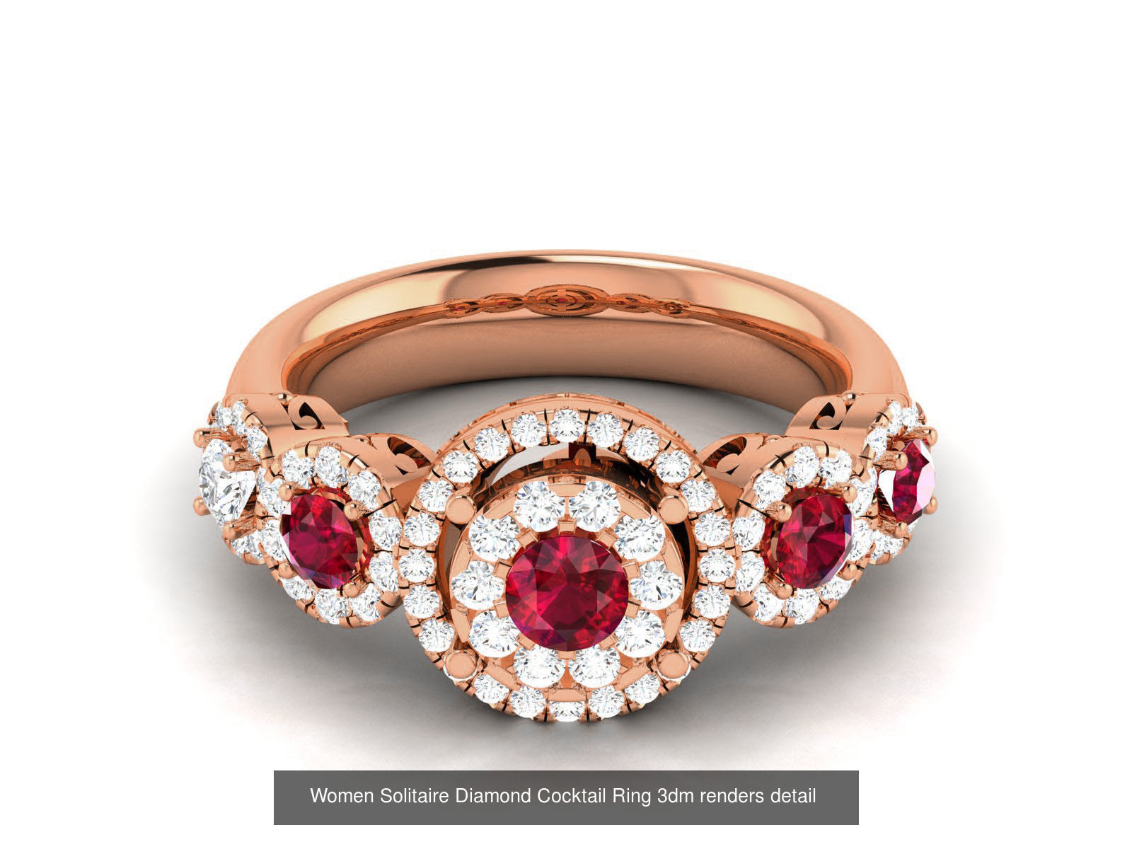 75 Ruby Diamond diamond ring 3dm renders details 3D Model Collection_76