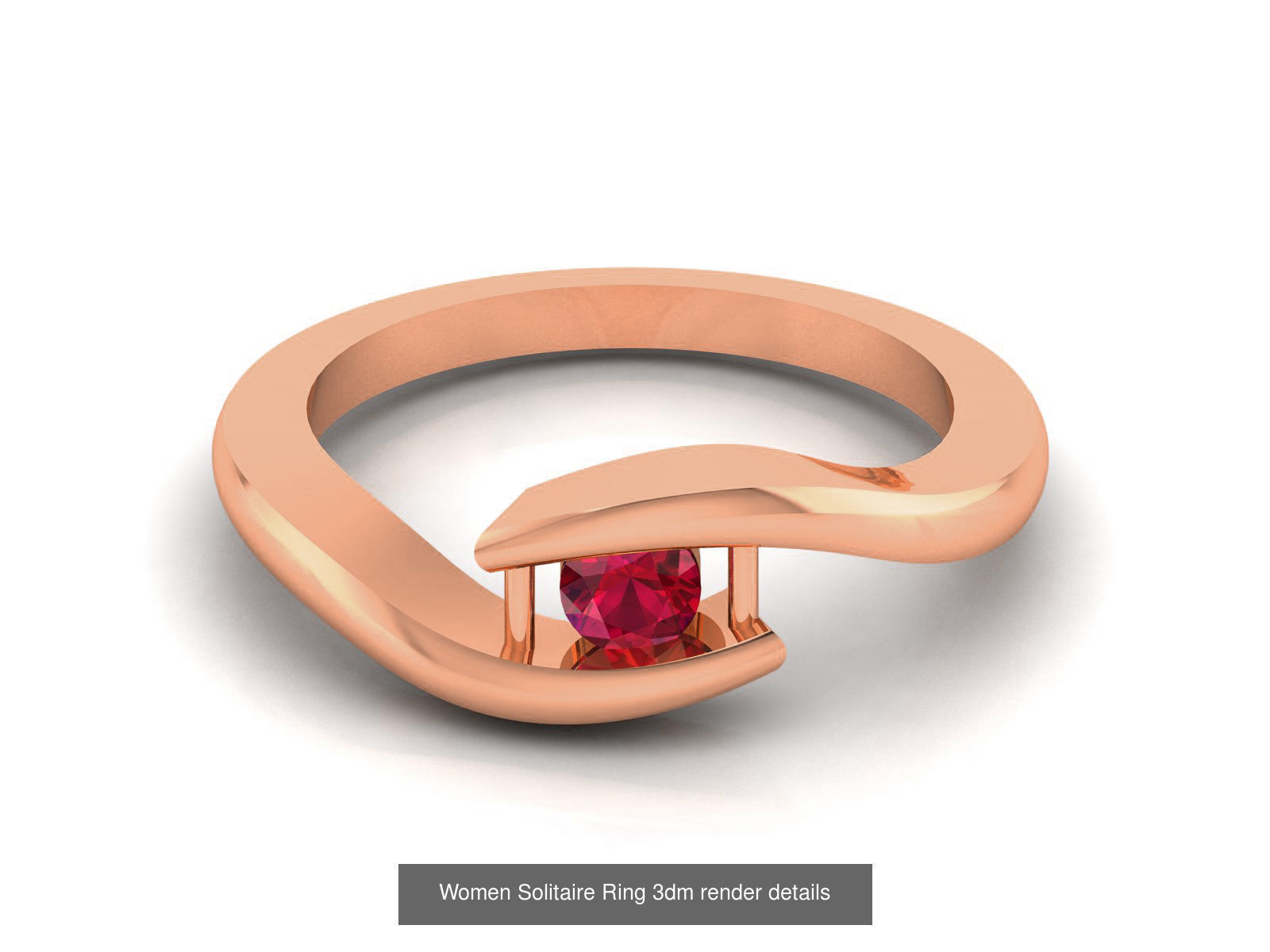 75 Ruby Diamond diamond ring 3dm renders details 3D Model Collection_27