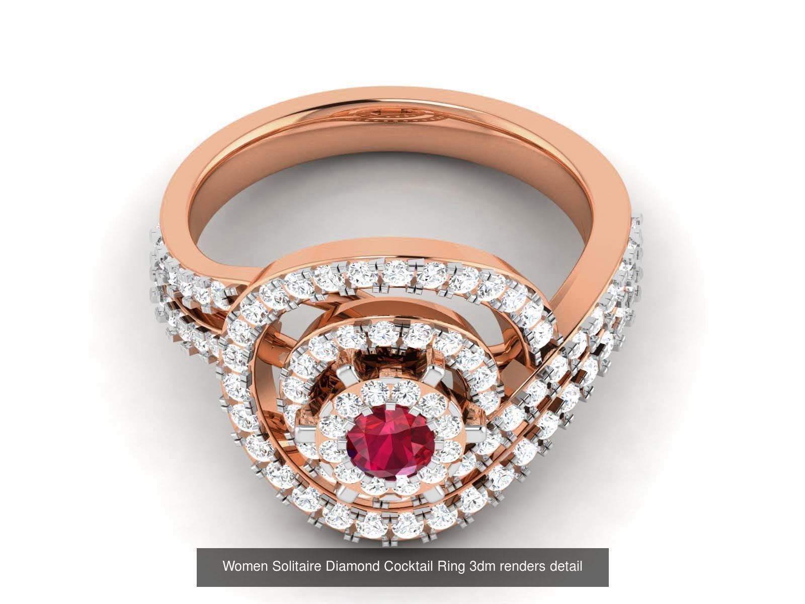 75 Ruby Diamond diamond ring 3dm renders details 3D Model Collection_74