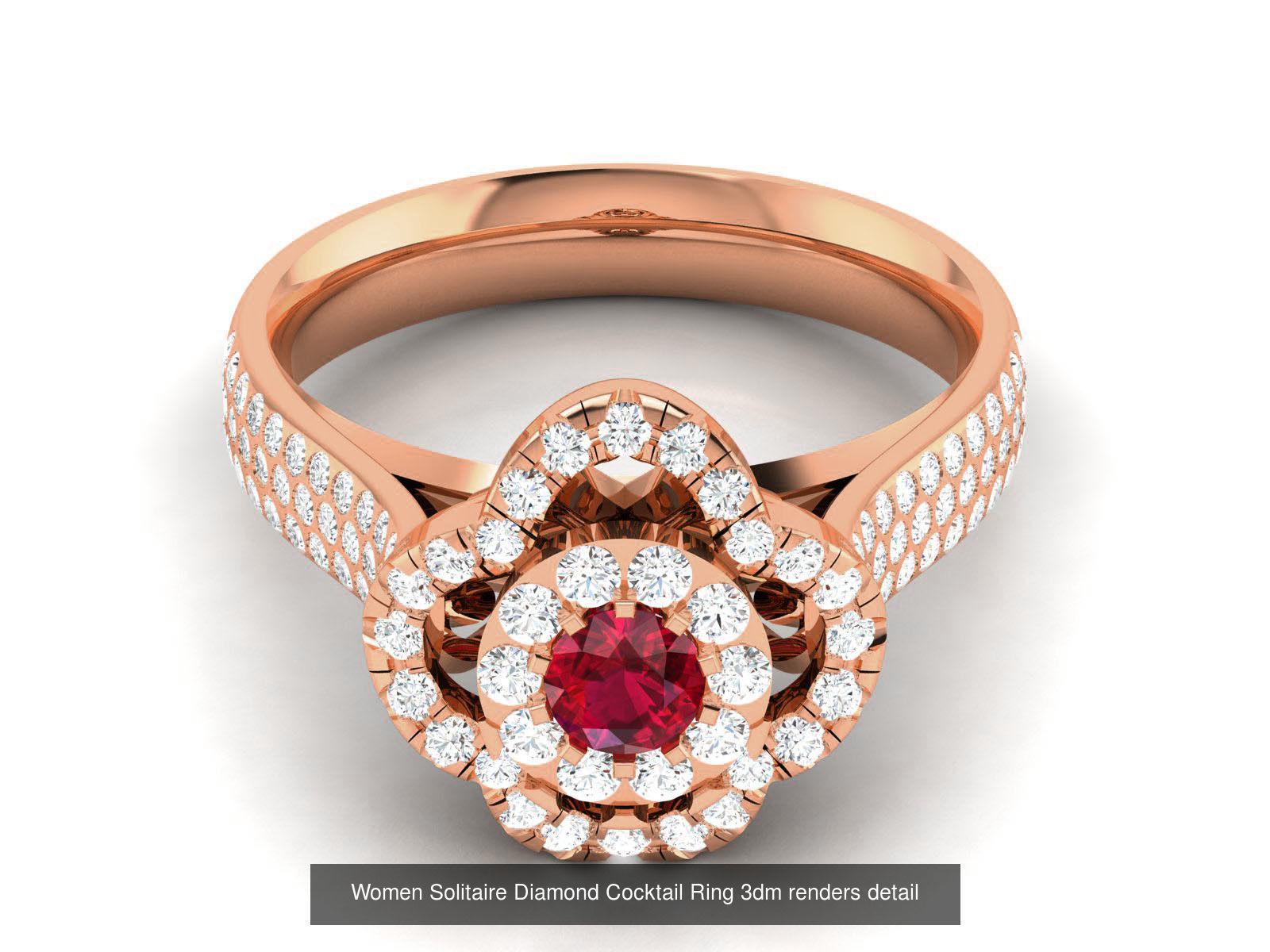 75 Ruby Diamond diamond ring 3dm renders details 3D Model Collection_75