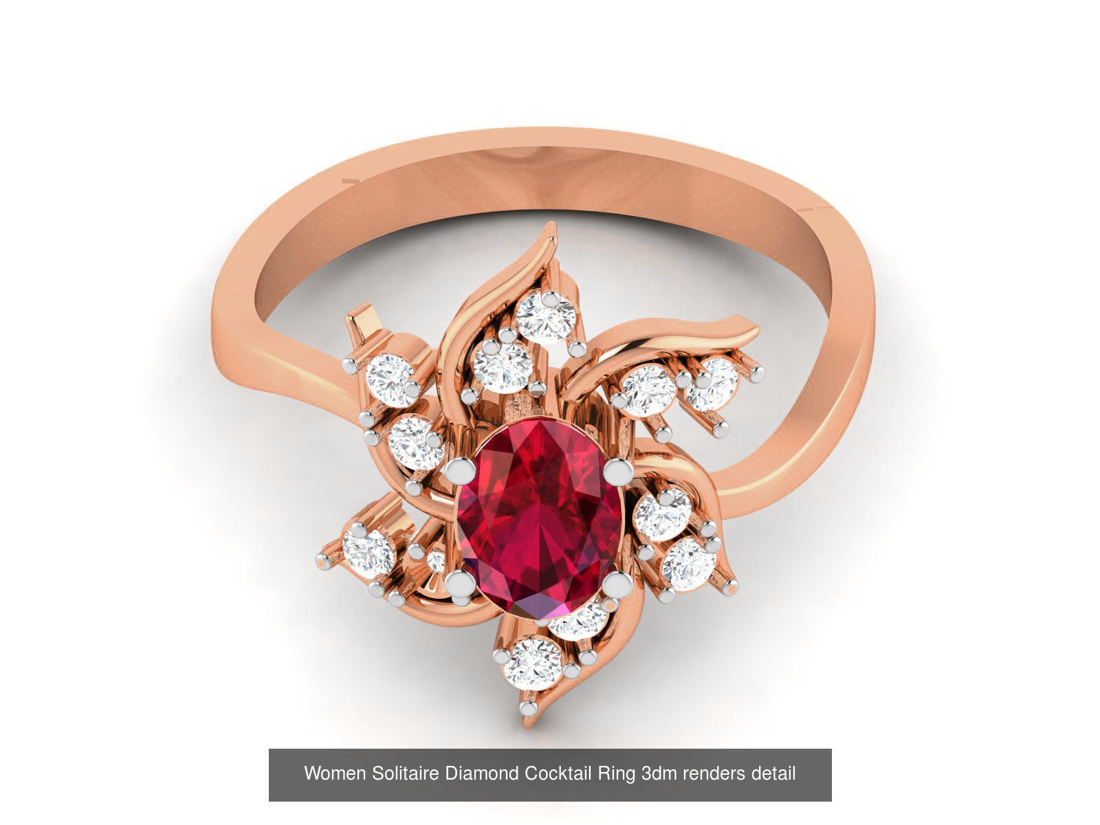 75 Ruby Diamond diamond ring 3dm renders details 3D Model Collection_67