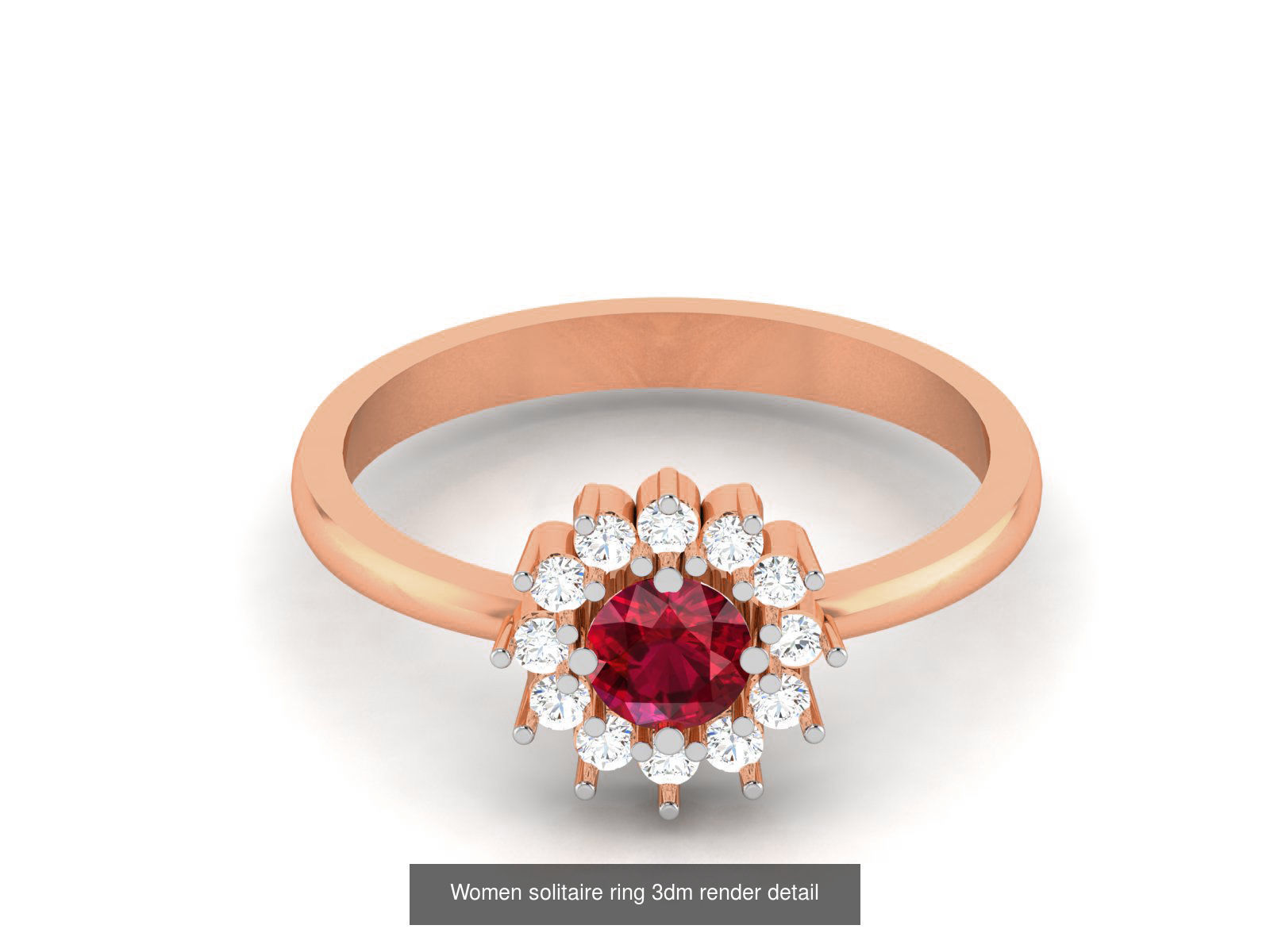 75 Ruby Diamond diamond ring 3dm renders details 3D Model Collection_30
