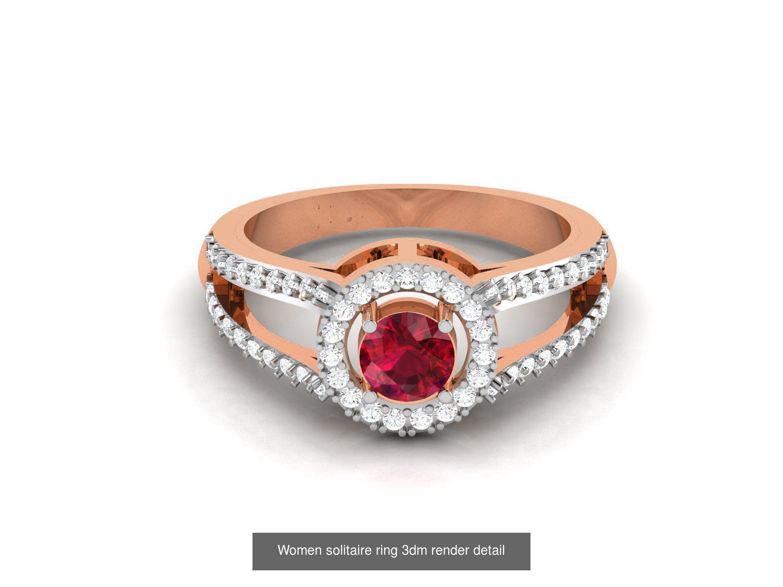 75 Ruby Diamond diamond ring 3dm renders details 3D Model Collection_32