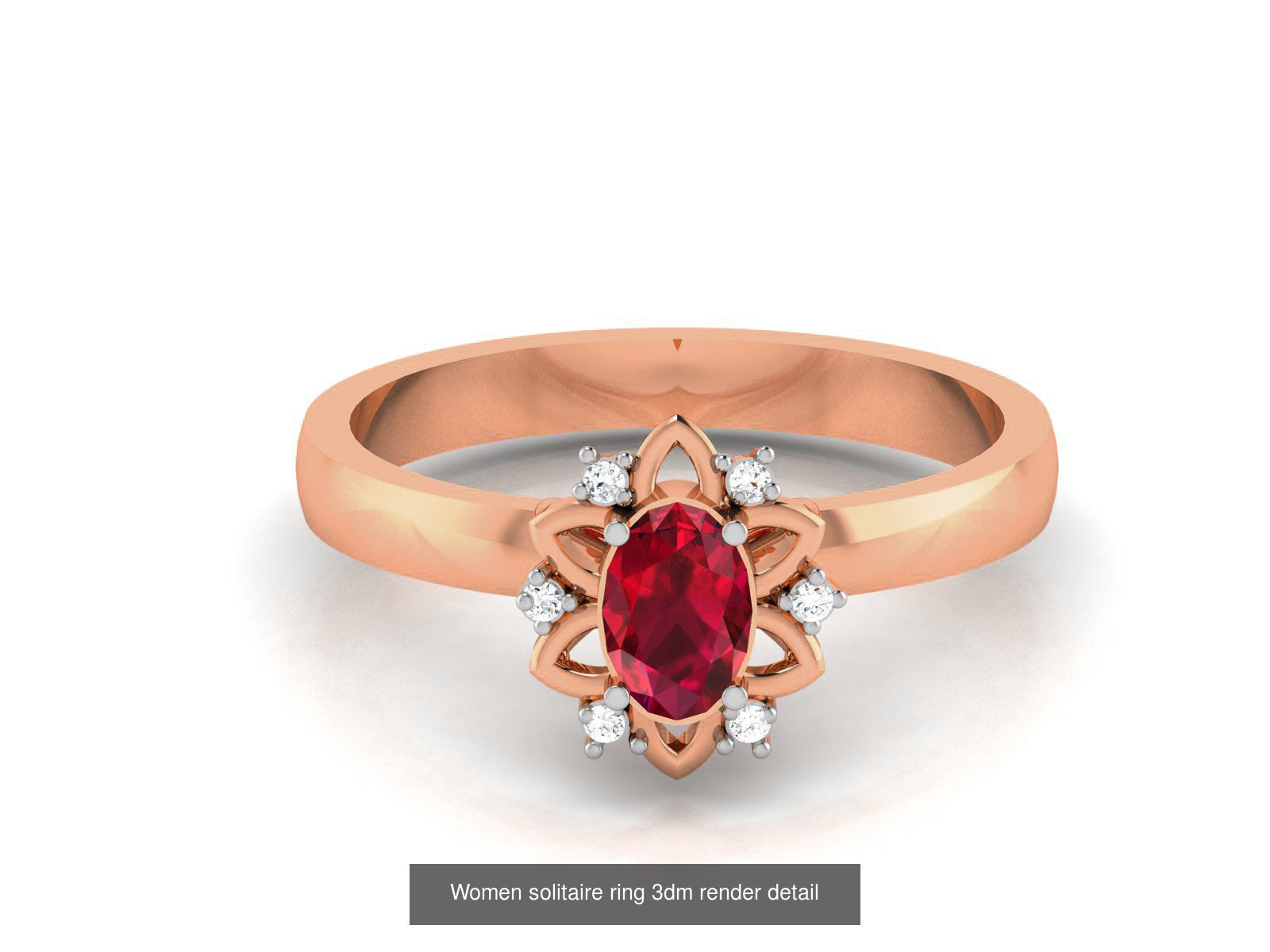 75 Ruby Diamond diamond ring 3dm renders details 3D Model Collection_11