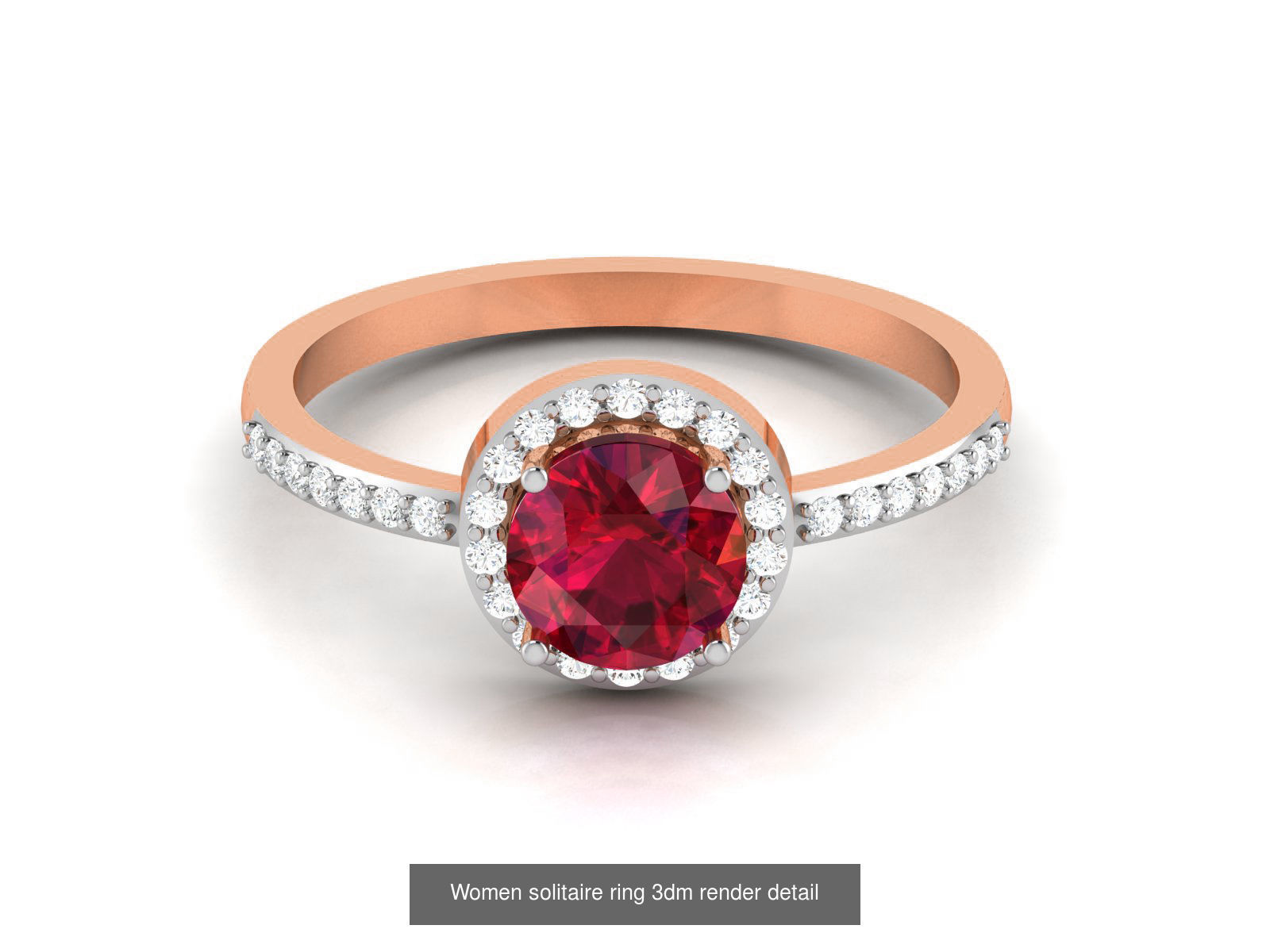 75 Ruby Diamond diamond ring 3dm renders details 3D Model Collection_28
