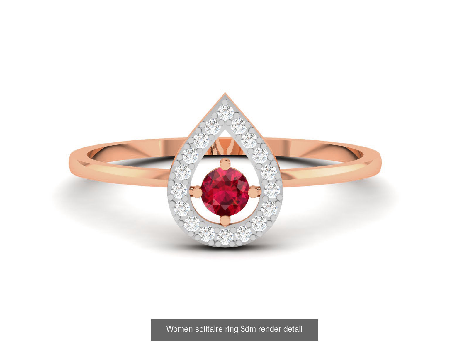 75 Ruby Diamond diamond ring 3dm renders details 3D Model Collection_37