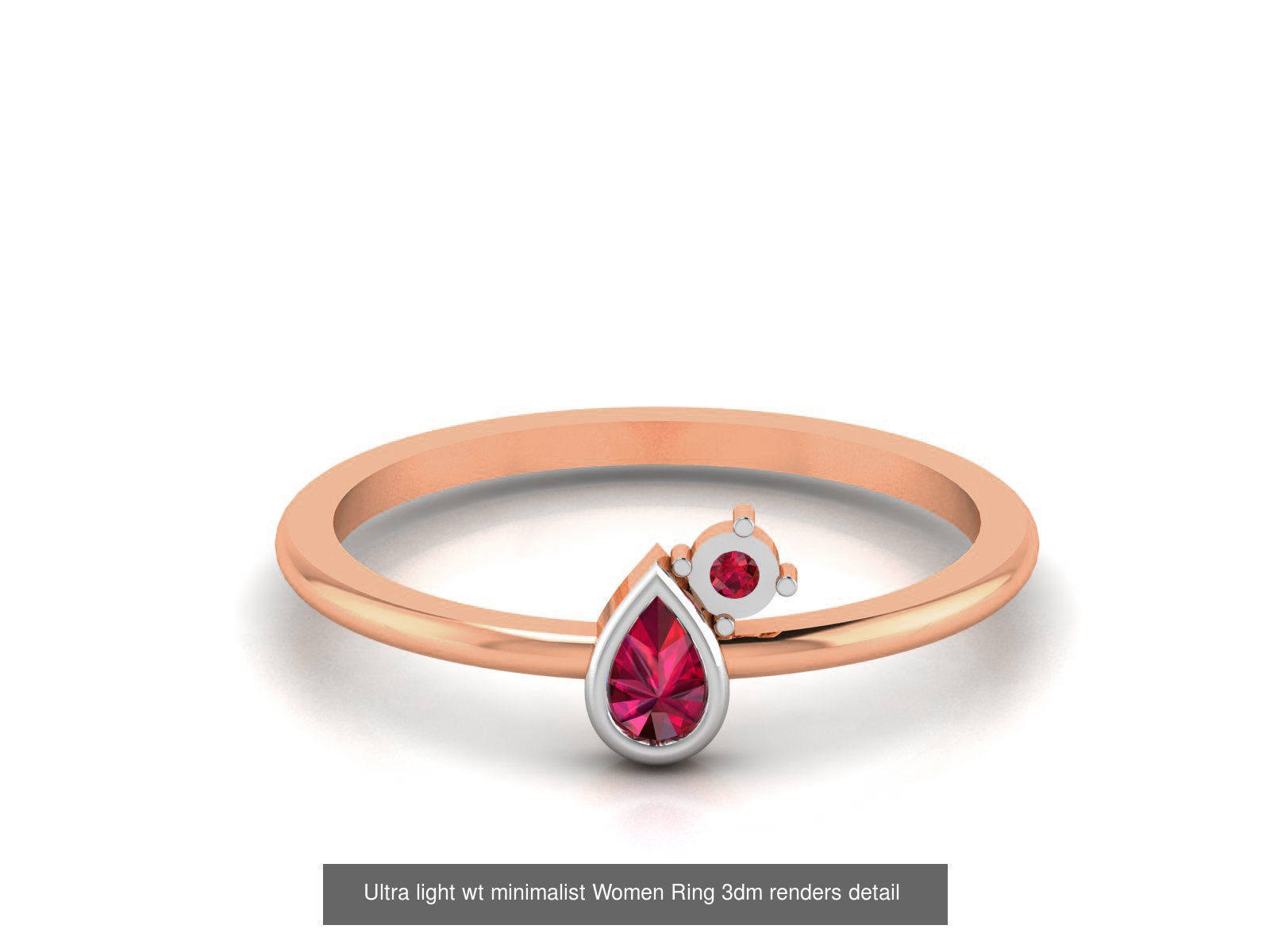 75 Ruby Diamond diamond ring 3dm renders details 3D Model Collection_53