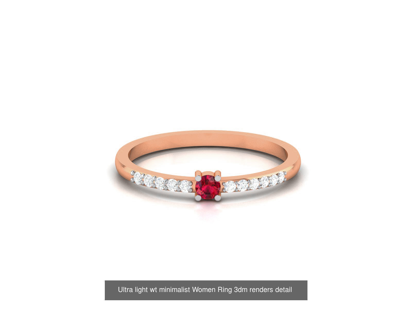 75 Ruby Diamond diamond ring 3dm renders details 3D Model Collection_62