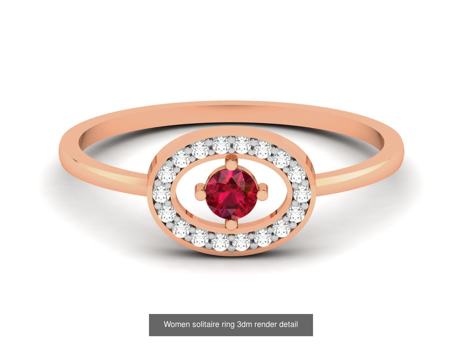 75 Ruby Diamond diamond ring 3dm renders details 3D Model Collection_38