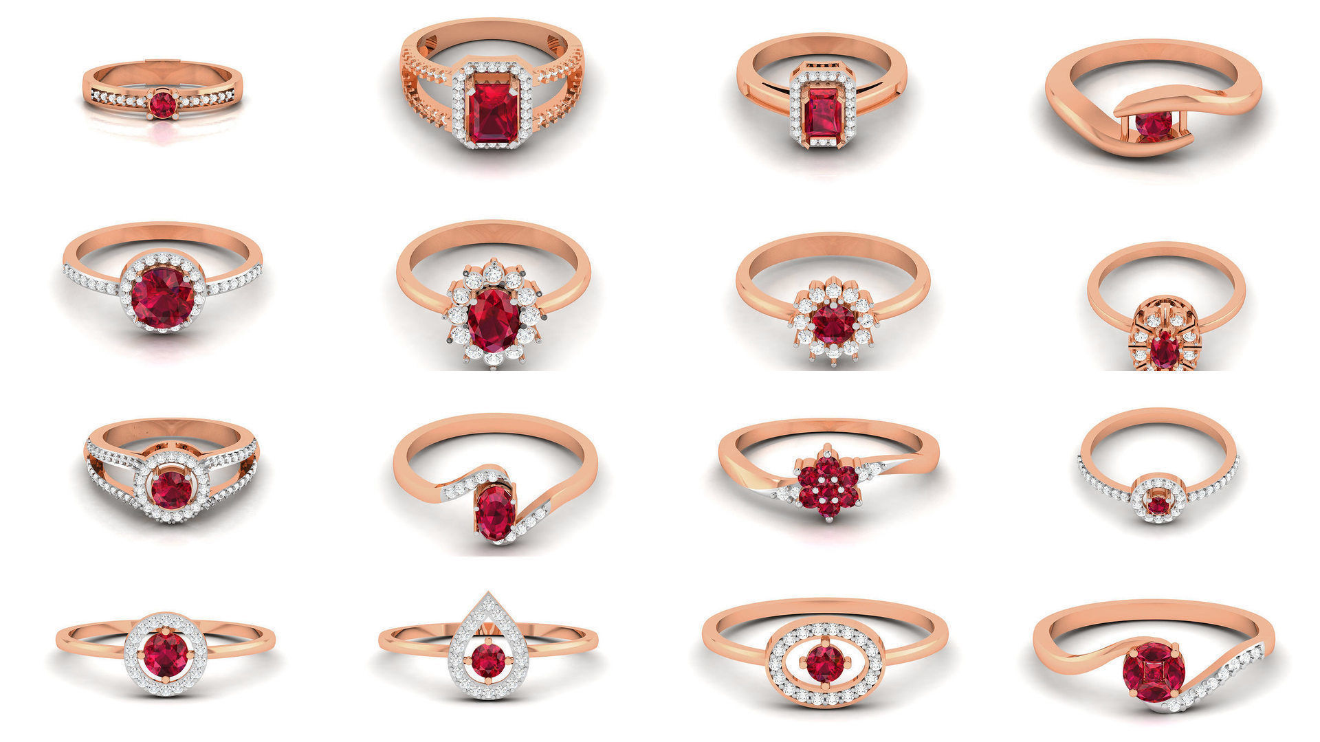 75 Ruby Diamond diamond ring 3dm renders details 3D Model Collection_3