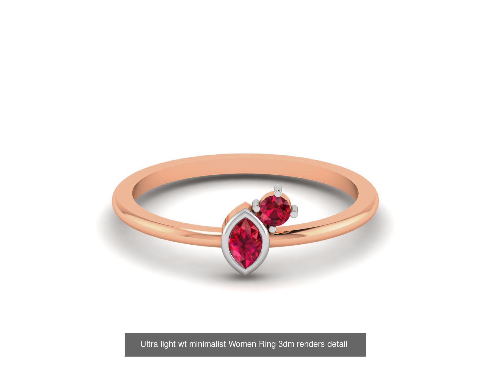 75 Ruby Diamond diamond ring 3dm renders details 3D Model Collection_57