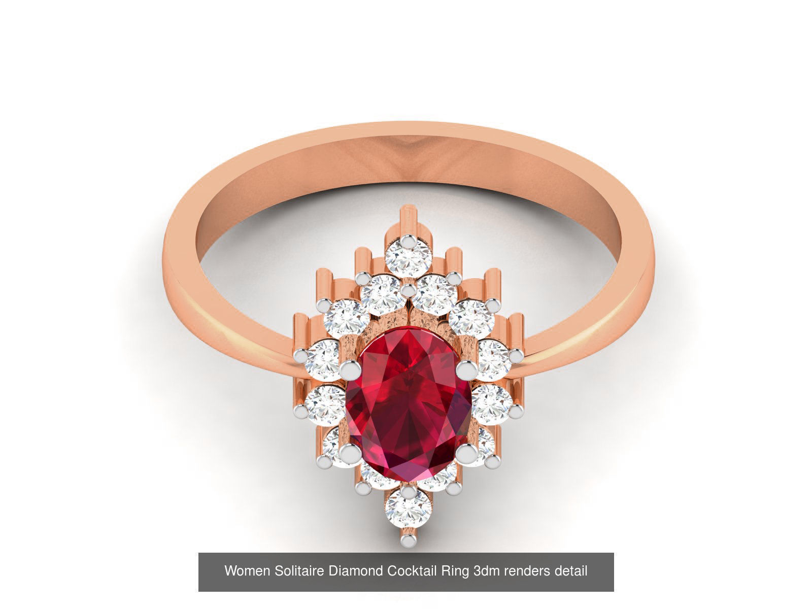 75 Ruby Diamond diamond ring 3dm renders details 3D Model Collection_65