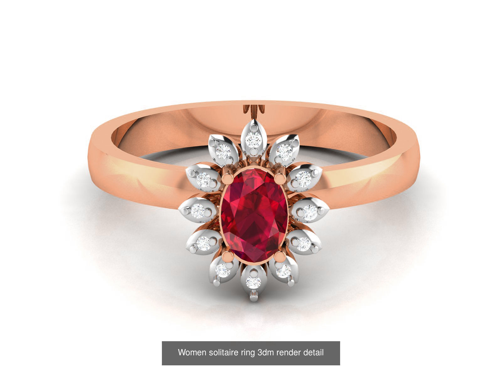 75 Ruby Diamond diamond ring 3dm renders details 3D Model Collection_15