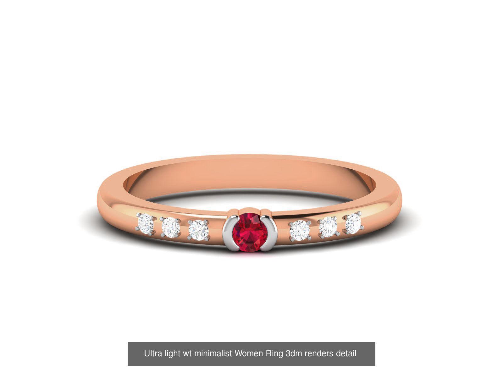 75 Ruby Diamond diamond ring 3dm renders details 3D Model Collection_63