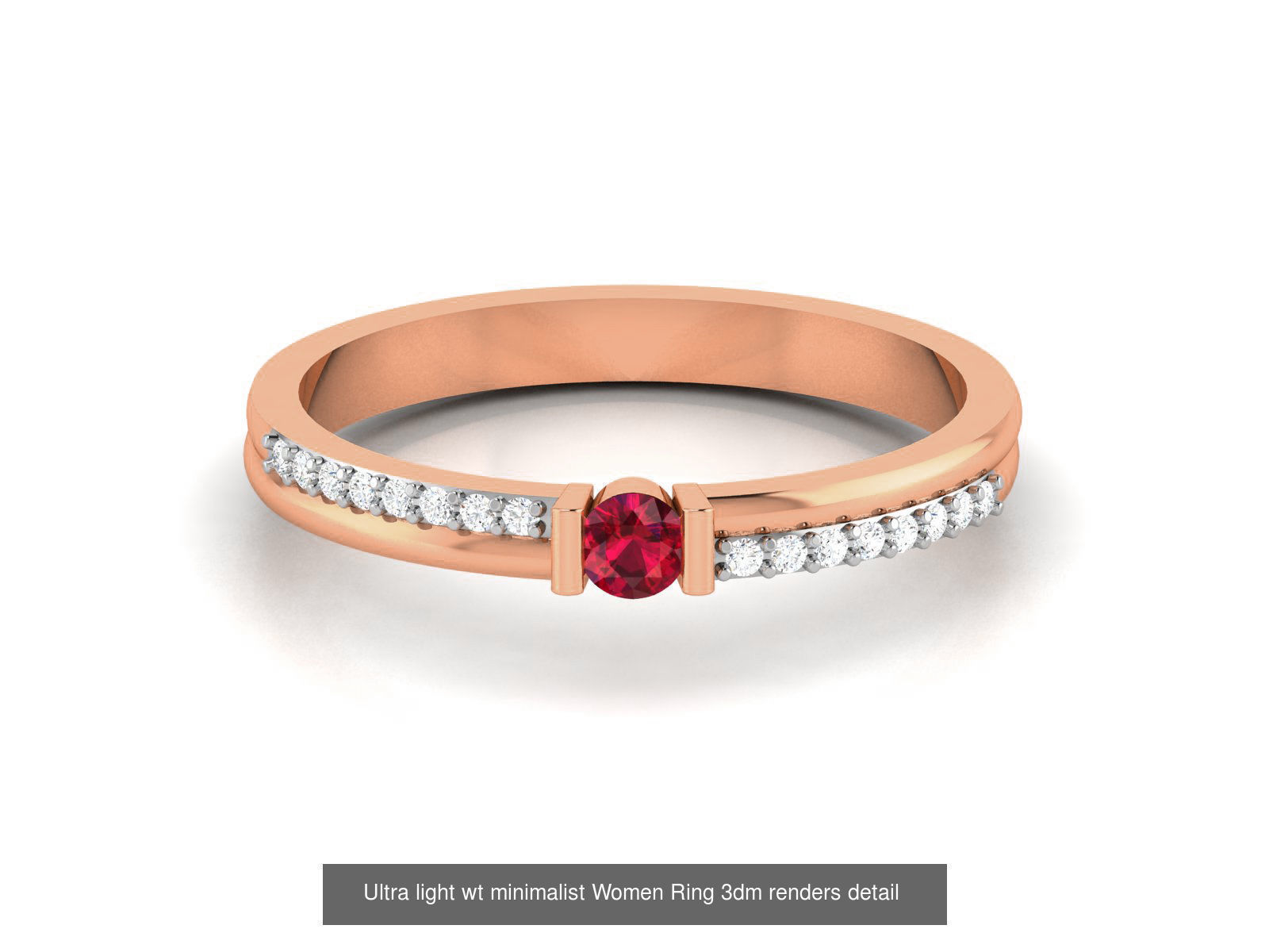 75 Ruby Diamond diamond ring 3dm renders details 3D Model Collection_61