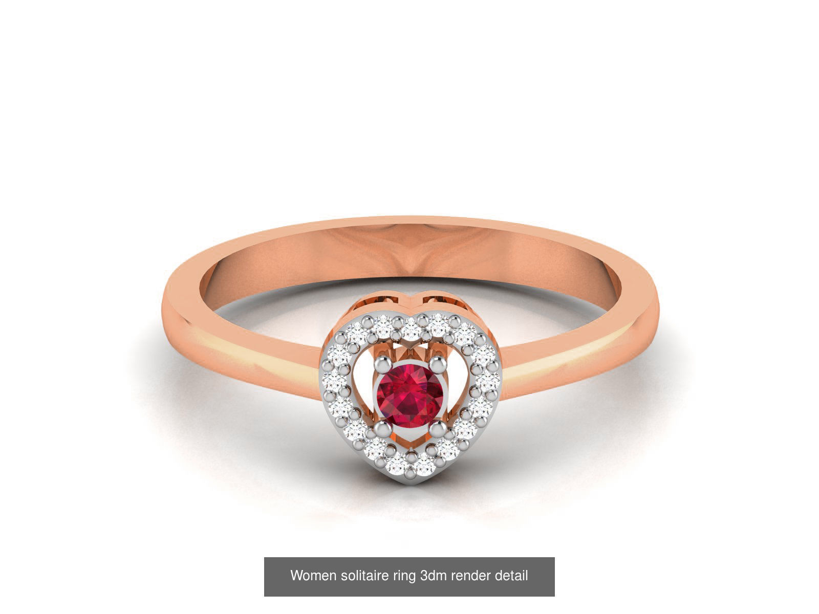 75 Ruby Diamond diamond ring 3dm renders details 3D Model Collection_21