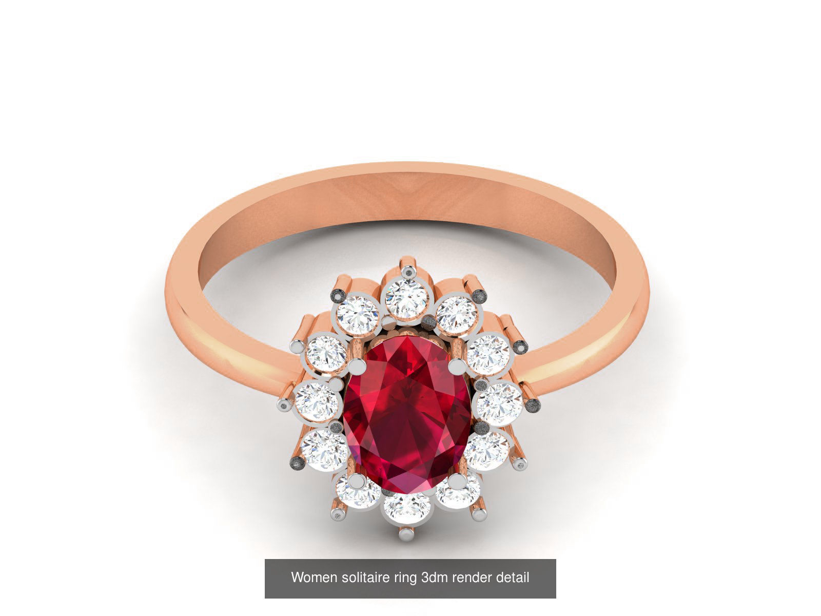 75 Ruby Diamond diamond ring 3dm renders details 3D Model Collection_29