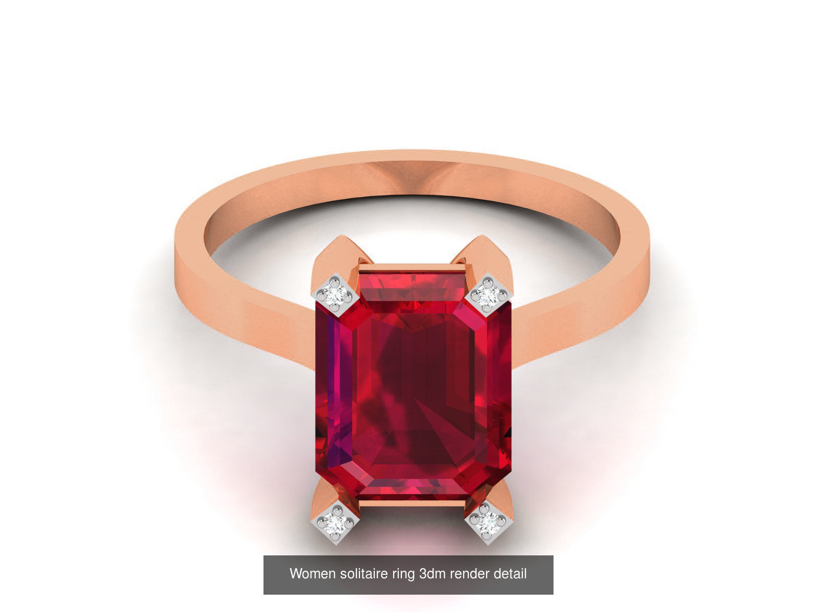 75 Ruby Diamond diamond ring 3dm renders details 3D Model Collection_52