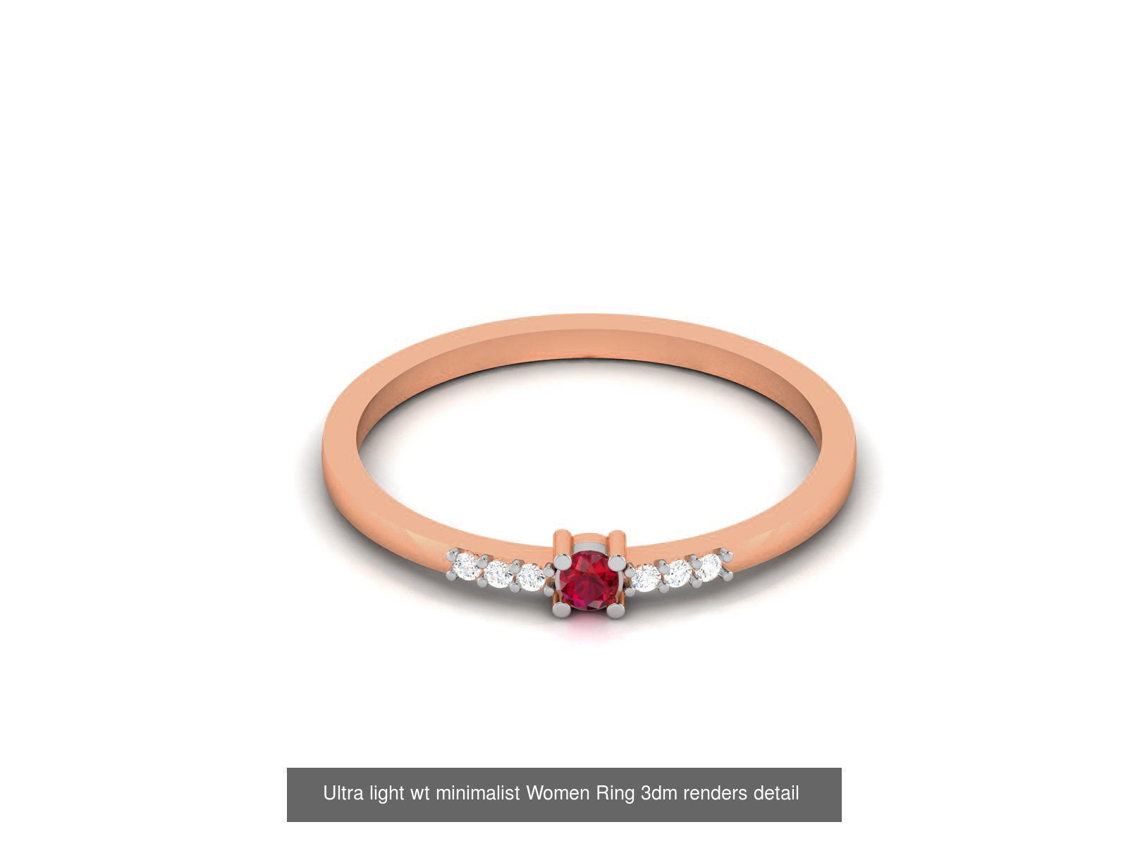 75 Ruby Diamond diamond ring 3dm renders details 3D Model Collection_43