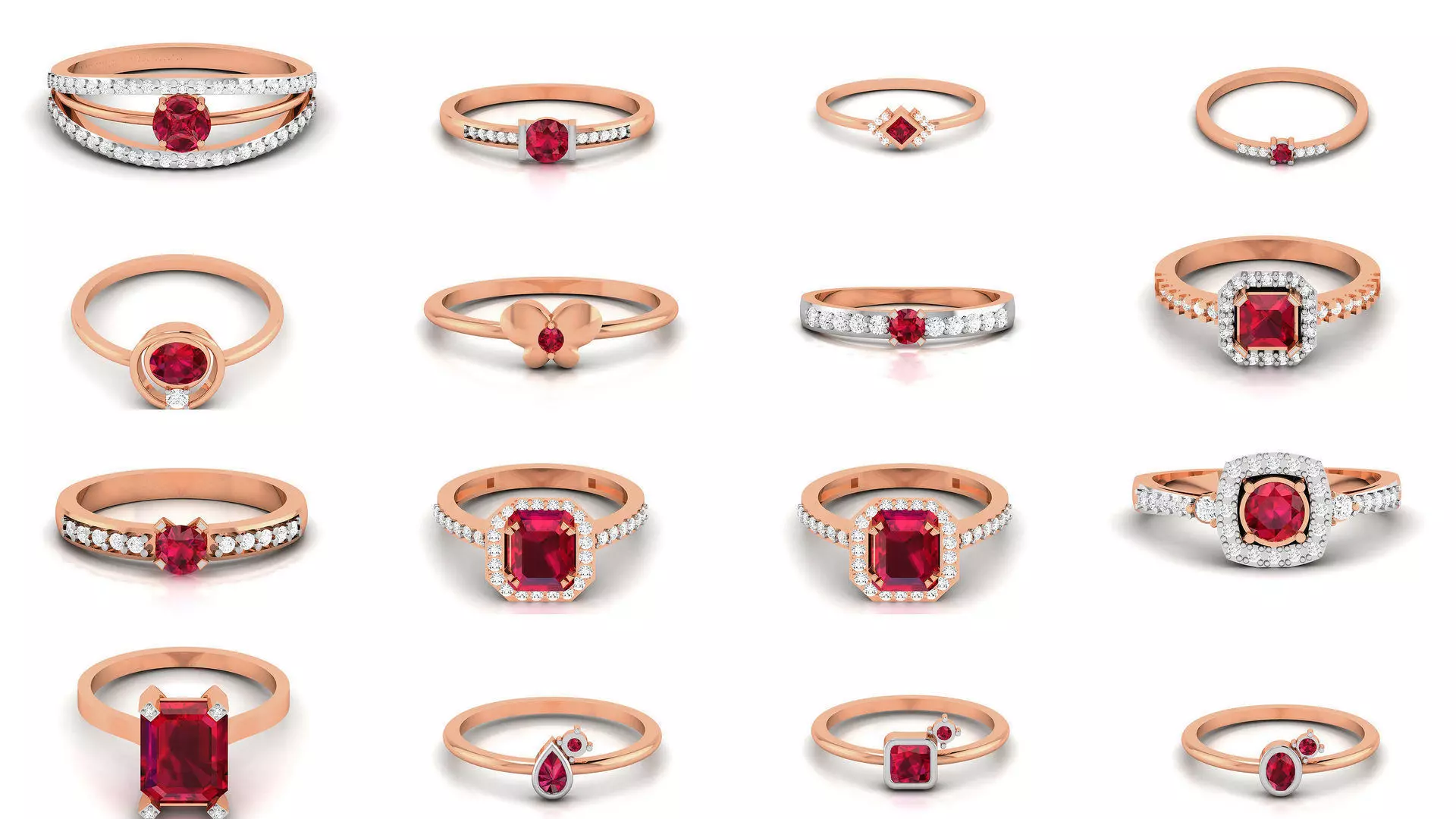 75 Ruby Diamond diamond ring 3dm renders details 3D Model Collection_0