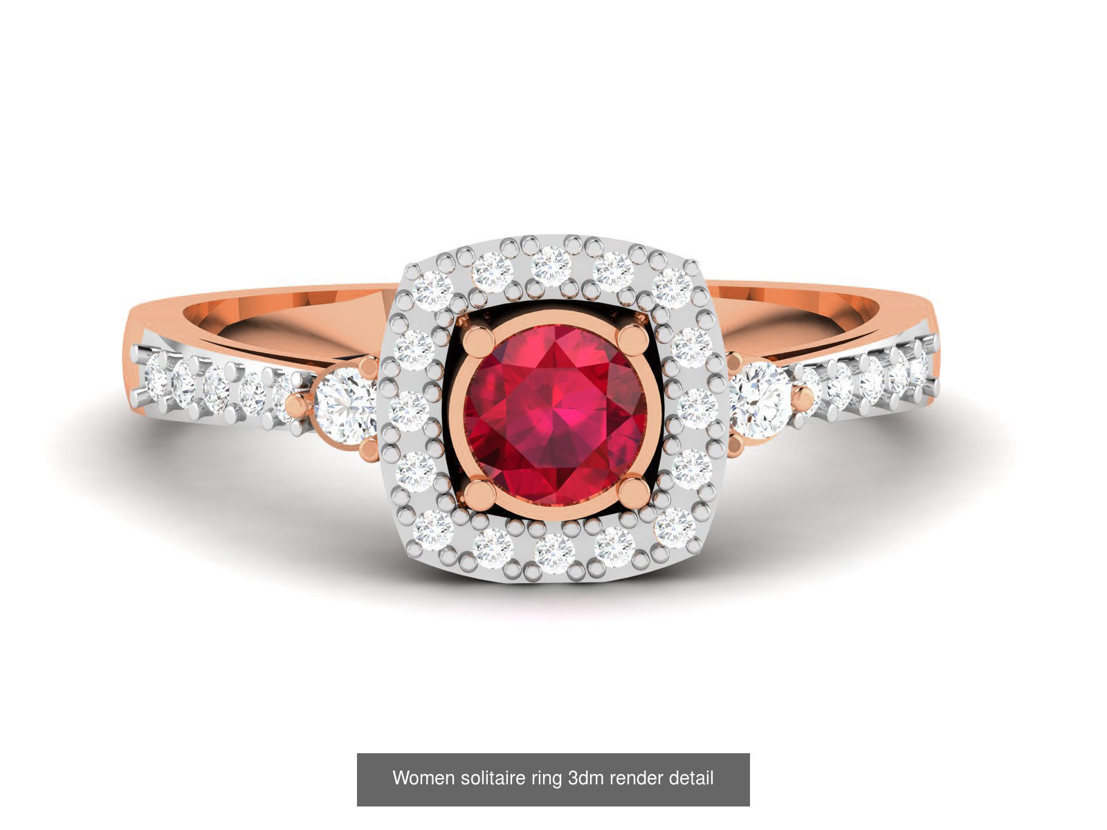 75 Ruby Diamond diamond ring 3dm renders details 3D Model Collection_51