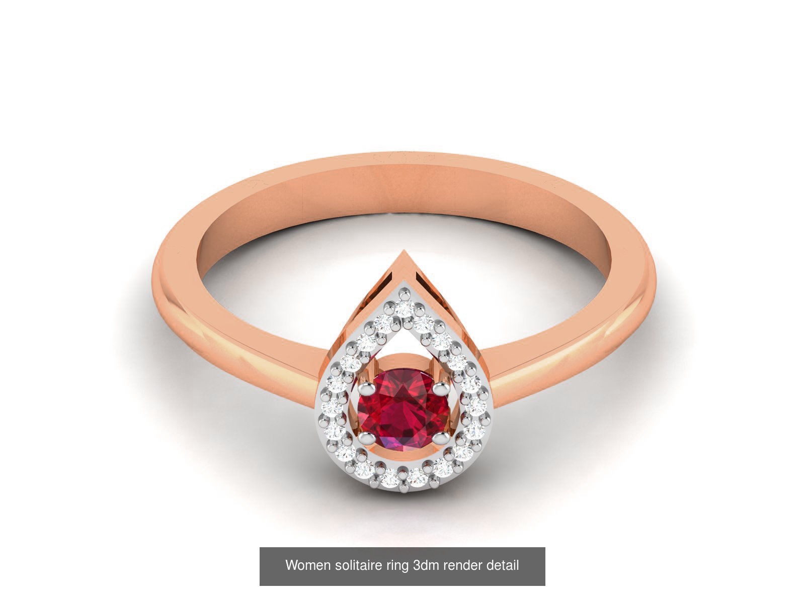 75 Ruby Diamond diamond ring 3dm renders details 3D Model Collection_18