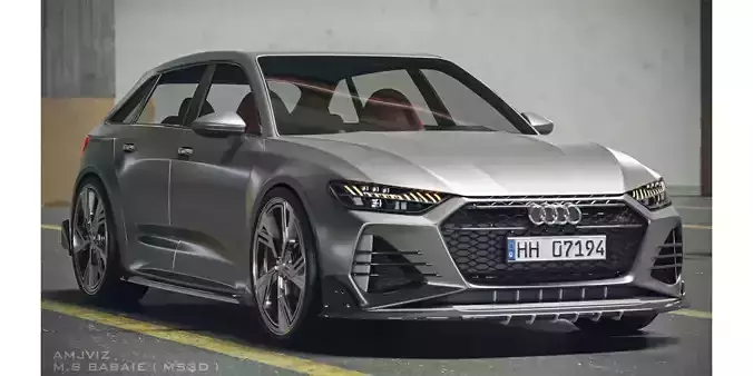 audi rs6 avant 2020 3D model