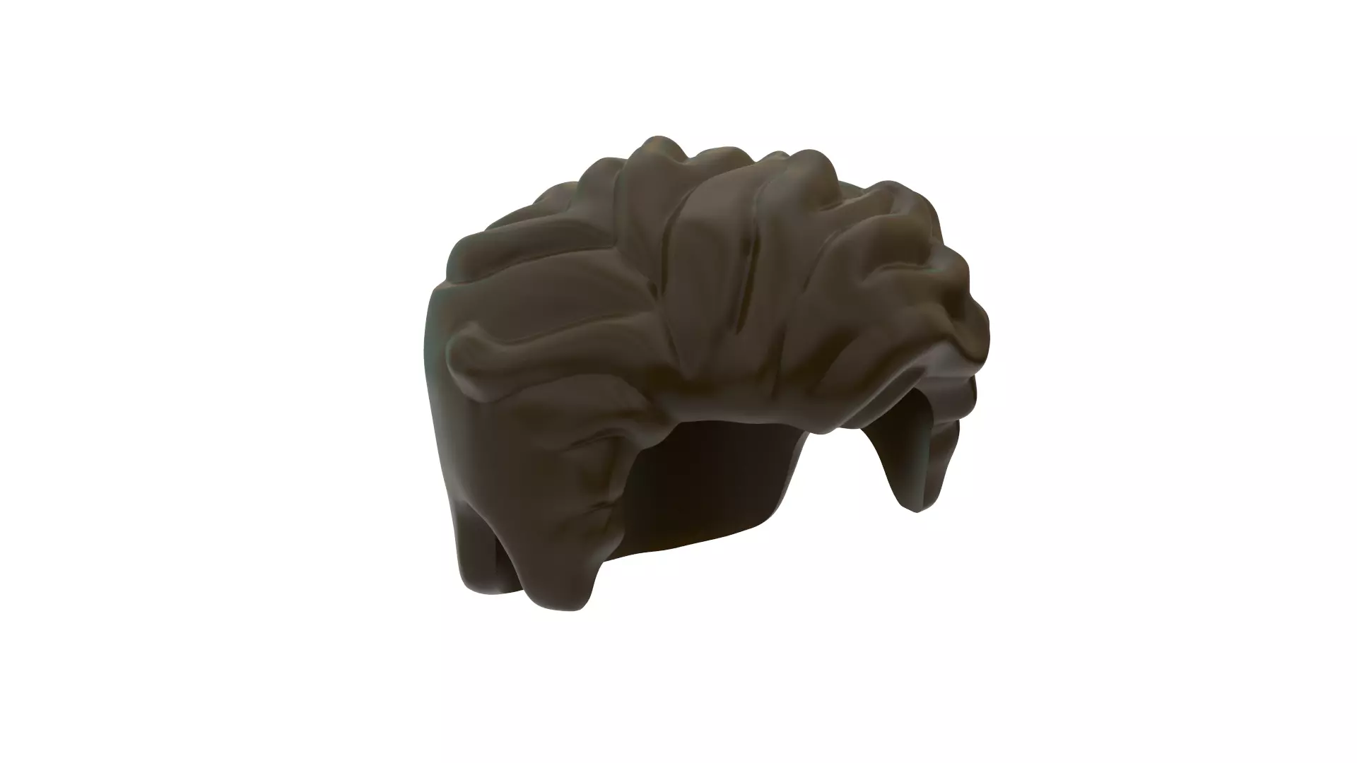 Realsize Lego Minifigure Short Hair Low-poly 3D model_0