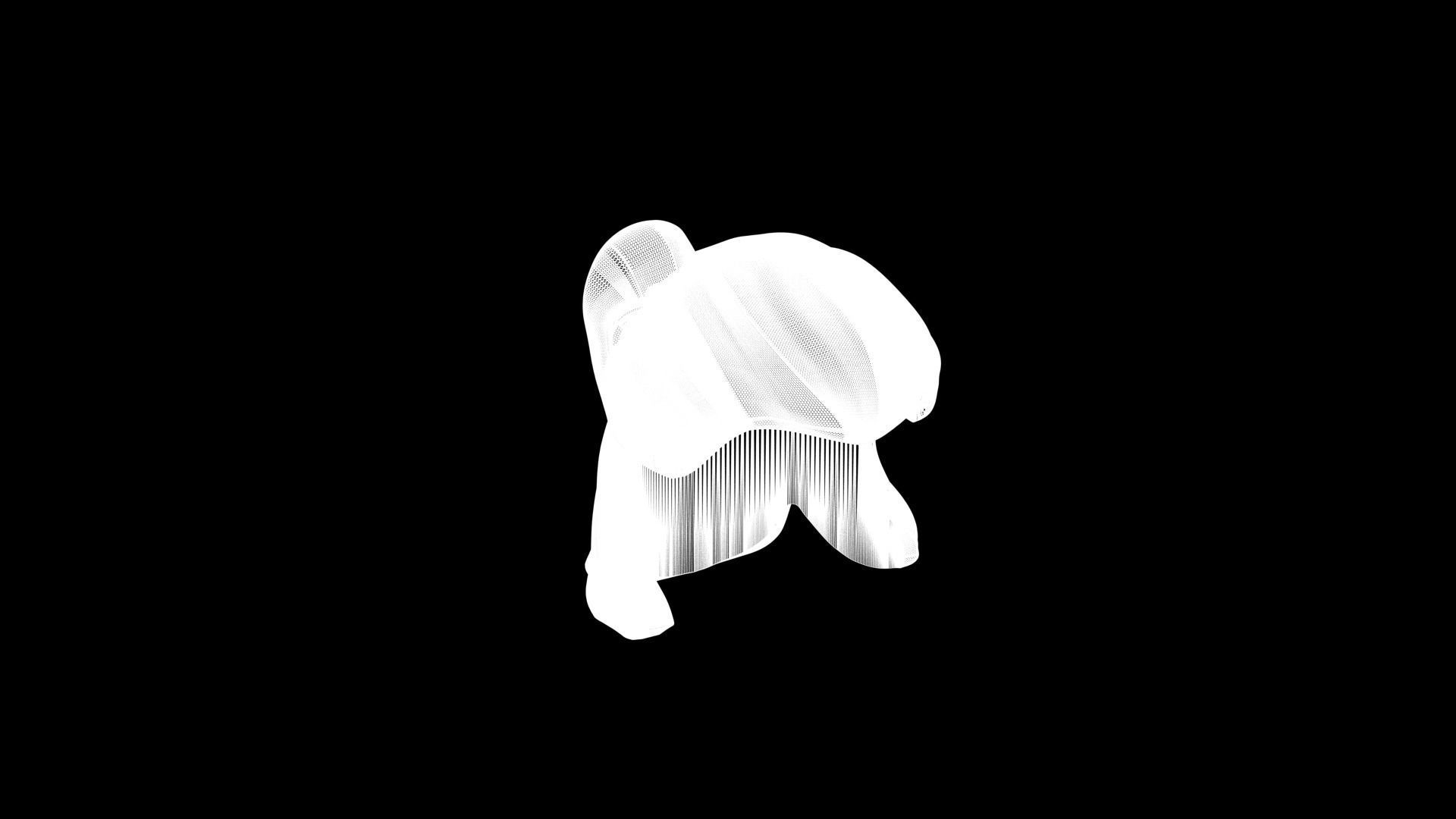 Realsize Lego Minifigure Short Hair 3D model_7