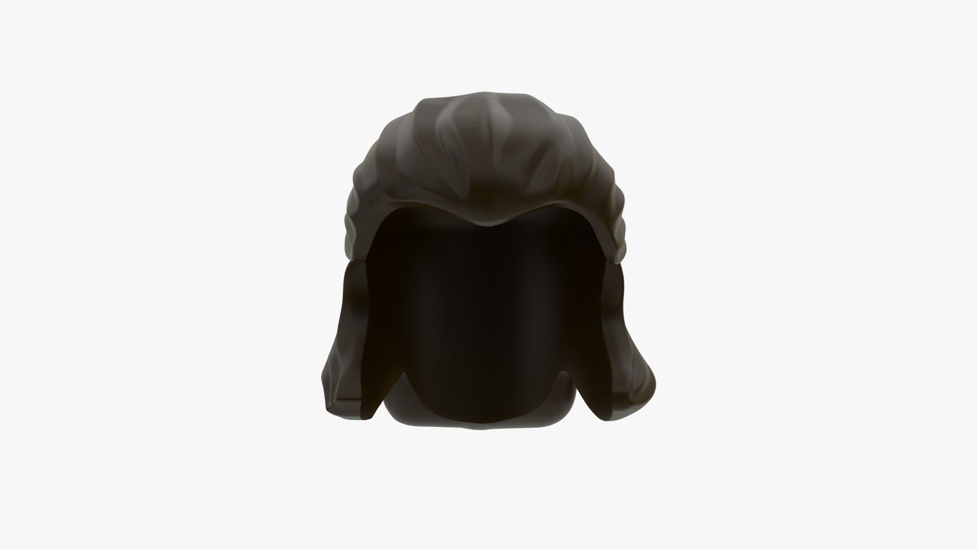 Realsize Lego Minifigure Short Hair 3D model_1