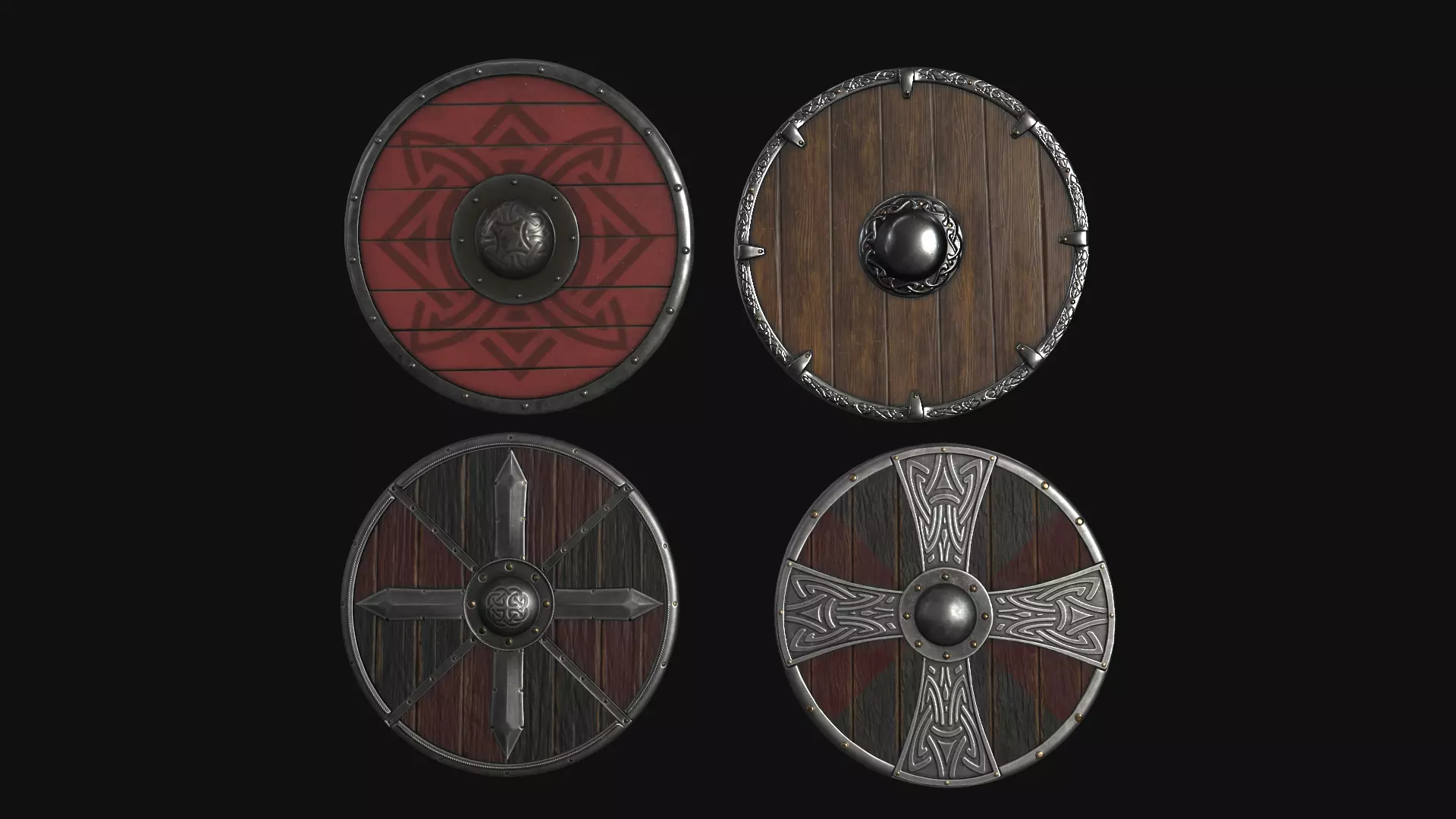 Medieval shields 3D Model Collection_0