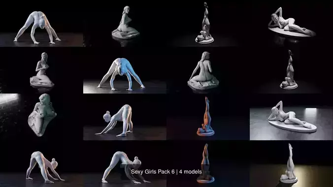 Sexy Girls Pack 6 3D Model Collection