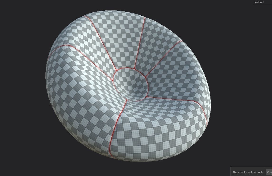 BeanBag Chair 05 Low-poly 3D model_3