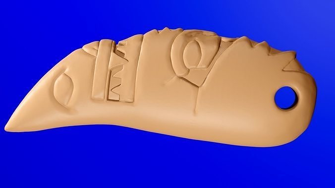 Carved Grizzly Tooth after Skukum Kilay Free 3D model