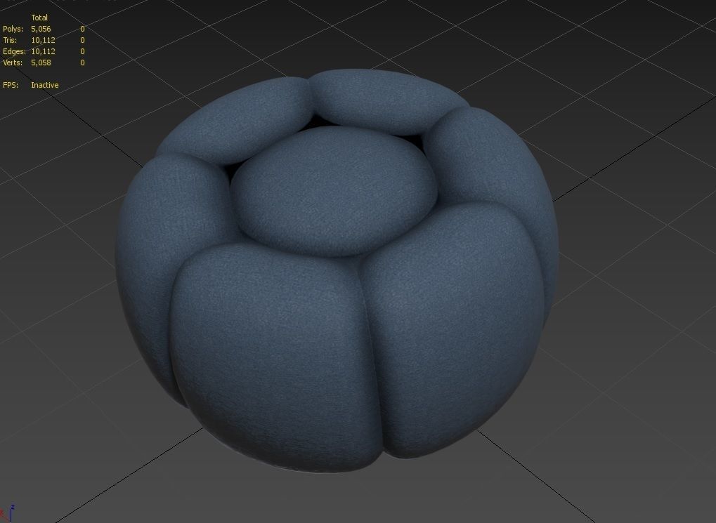 BeanBag Chair 06 Low-poly 3D model_4