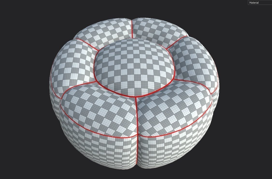 BeanBag Chair 06 Low-poly 3D model_2