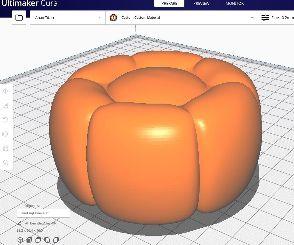 BeanBag Chair 06 Low-poly 3D model_3