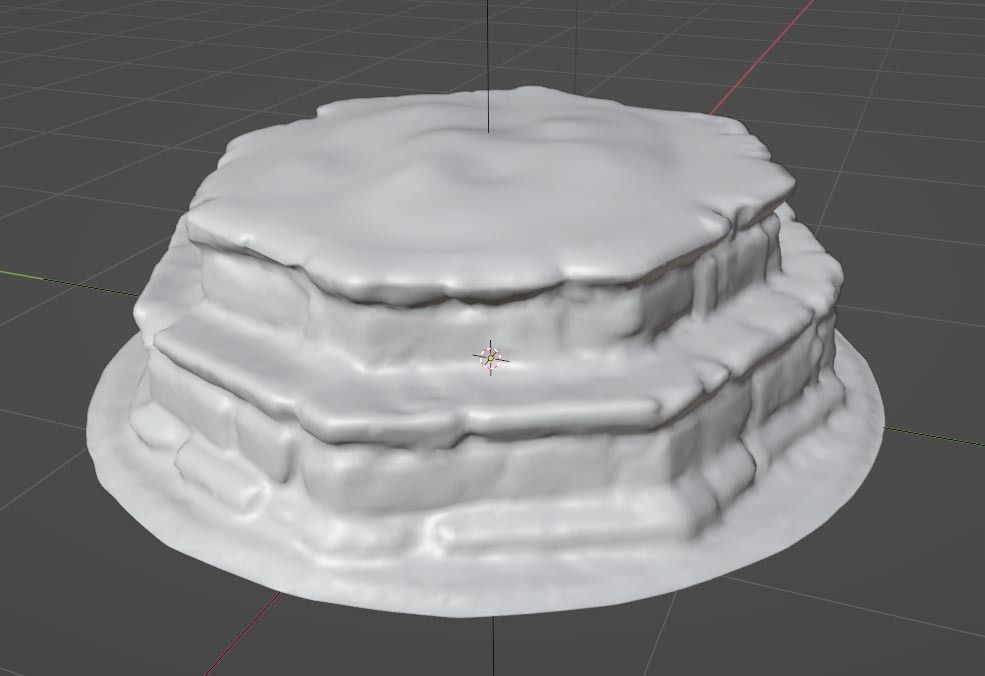 Stone Seat - Rustic 3D Photo-scan Low-poly 3D model_3