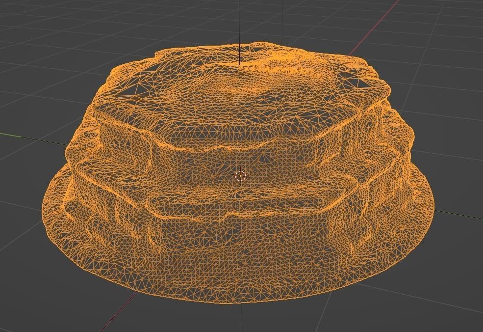 Stone Seat - Rustic 3D Photo-scan Low-poly 3D model_4