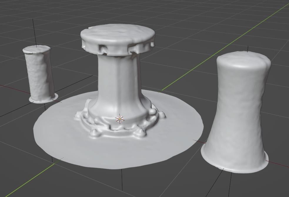 Capstan and Bollards Nautical Clean Photo-Scans Low-poly 3D model_3