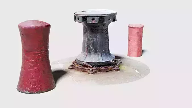 Capstan and Bollards Nautical Clean Photo-Scans Low-poly 3D model Capstan and Bollards Nautical Clean Photo-Scans Low-poly 3D model