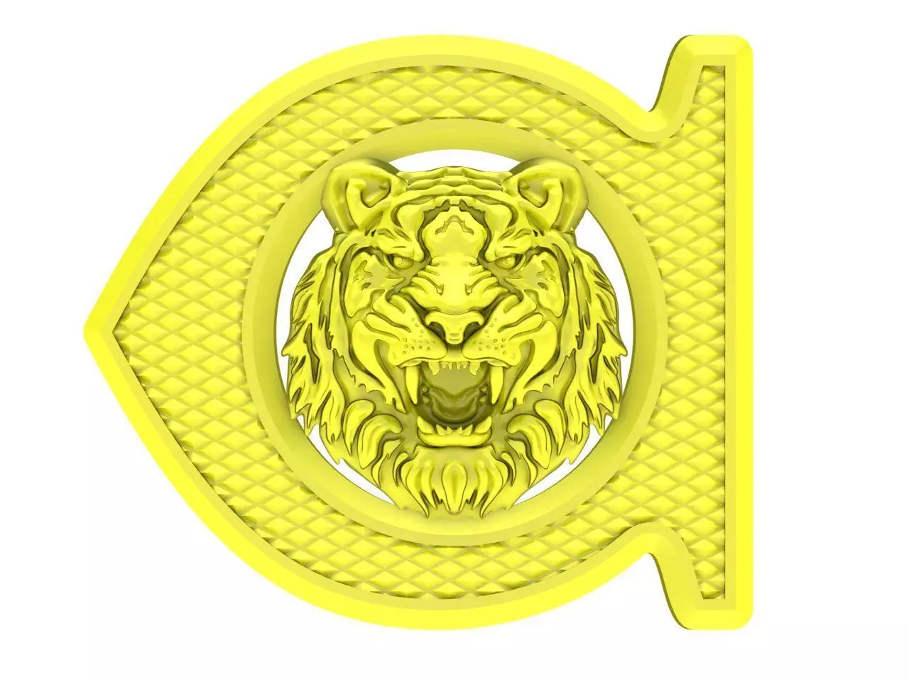 A4567 Head Tiger Belt Buckle 3D Model 3D print model