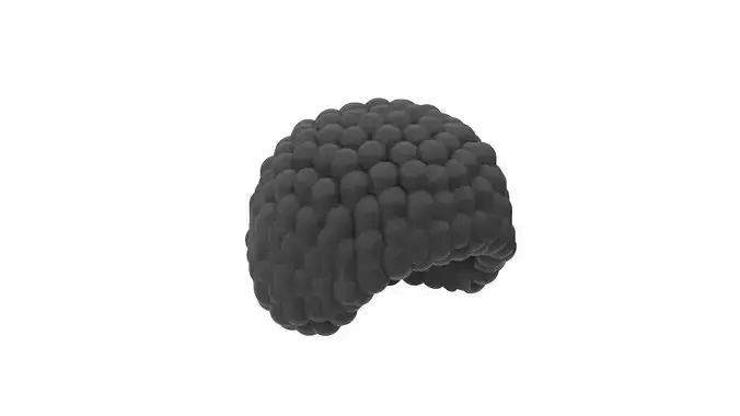 Realsize Lego Minifigure Short Bob Hair Low-poly 3D model