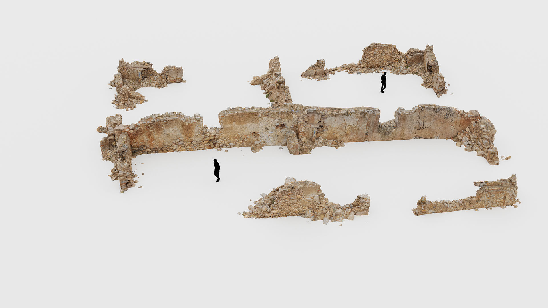 Old House Ruin Pack Low-poly 3D model_7