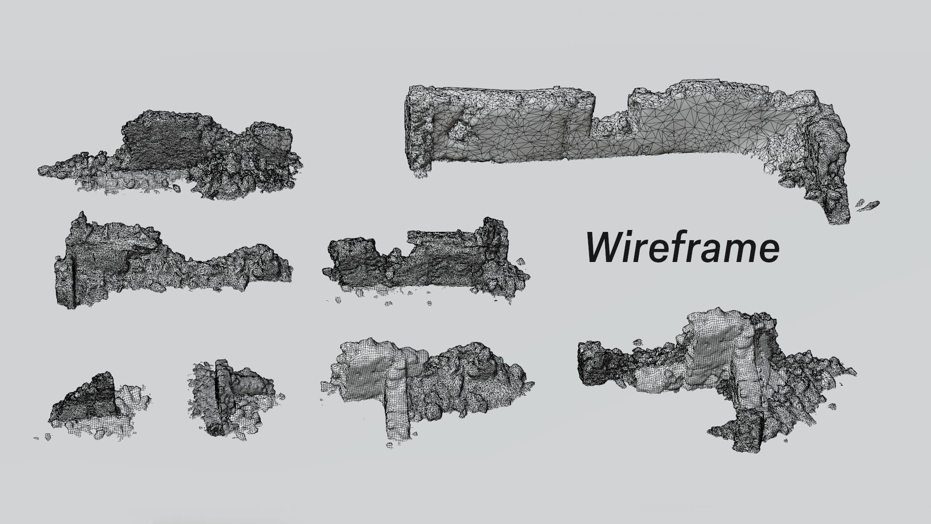 Old House Ruin Pack Low-poly 3D model_3