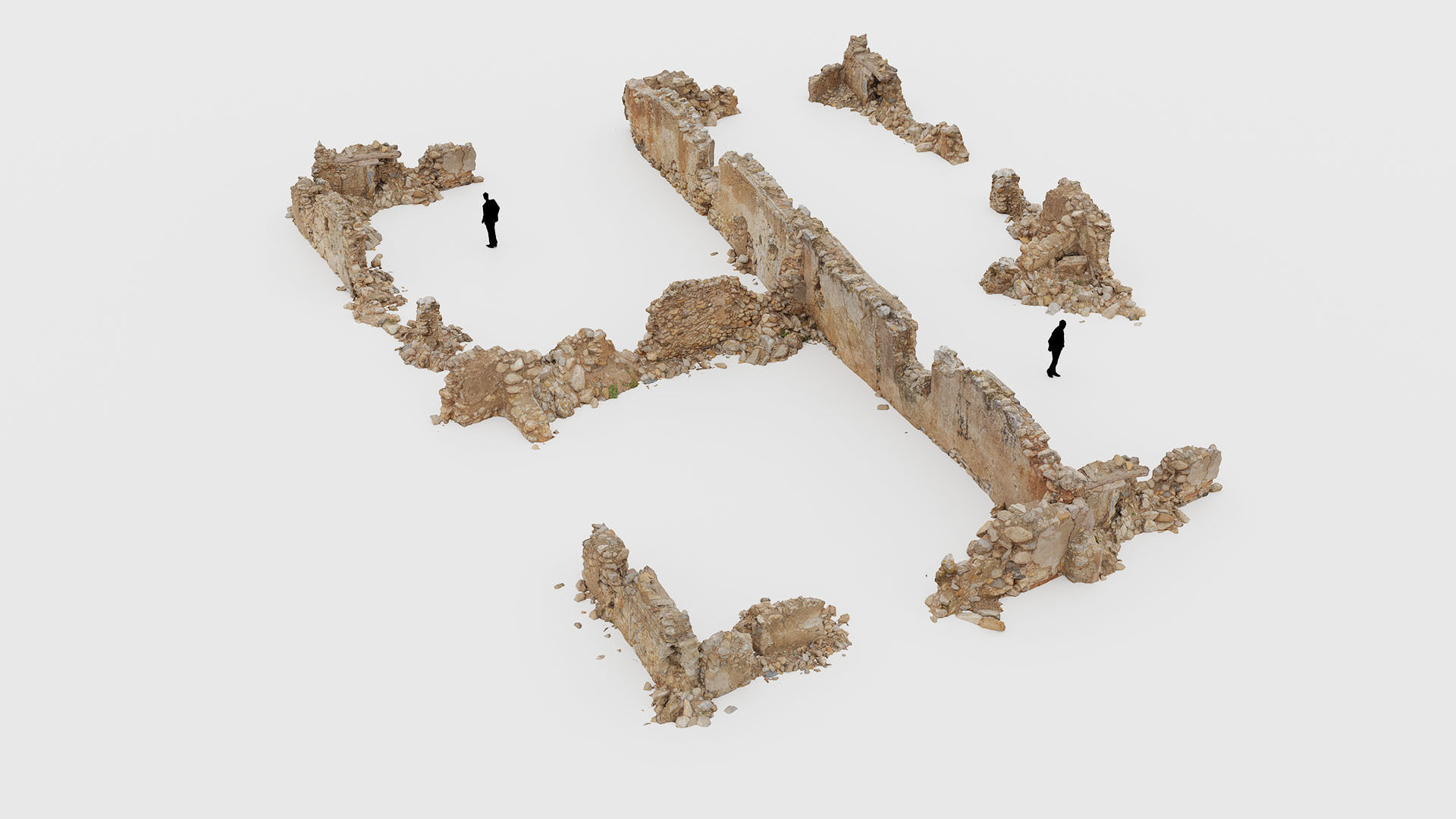 Old House Ruin Pack Low-poly 3D model_13