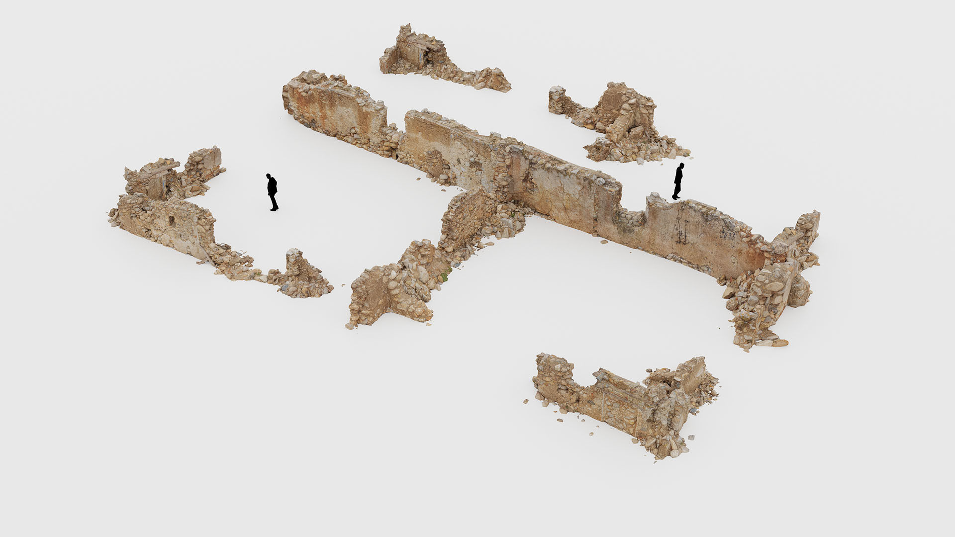 Old House Ruin Pack Low-poly 3D model_12